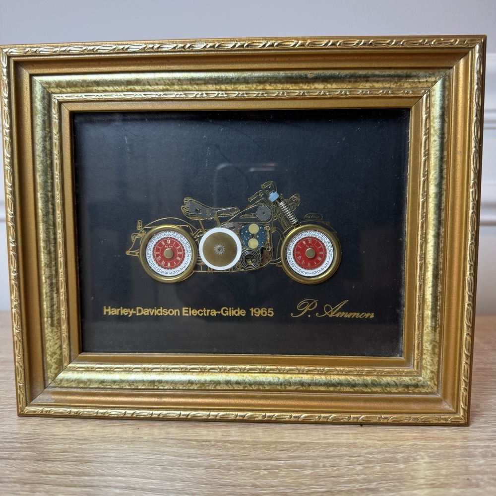 Harley-Davidson‎ Electra Glide 1965 P.Ammon Watch Parts Art Horological Collage